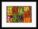 Fruit and vegetables in boxes by Assaf Frank